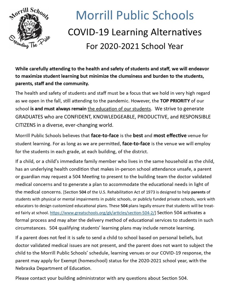 COVID-19 Learning Alternatives