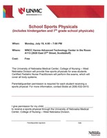 School Sports Physicals