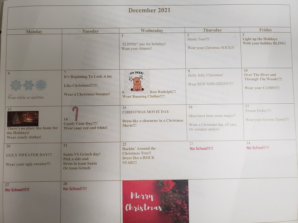 The Jr/Sr High invited us to join in the holiday fun with these themed dress-up days! 